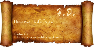 Heincz Dávid névjegykártya
